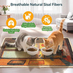 3-in-1 Sisal Cat Scratcher Mat 23.6x15.7 – Durable Scratch Rug - Image 5