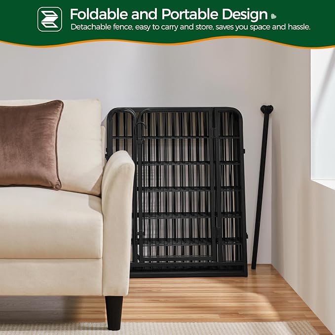 Yaheetech Dog Playpen Outdoor, 32 inch 8 Panels Dog Pen Indoor Heavy Duty Puppy - Image 9