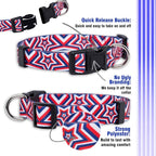 Native Pup American Flag Dog Collar- Red White and Blue- Patriotic Collars - Image 4