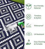 GENIMO Outdoor Rug for Patio Clearance, Reversible Plastic Straw Rugs for RV - Image 5