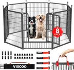 Dog Playpen Outdoor, 8 Panels 40" High Heavy Duty Metal Dog Pen, Pet Fence by VISCOO