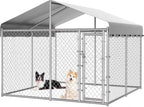 HITTITE Extra Large Outdoor Dog Kennel, Galvanized Chain Link Dog Runs - Image 8