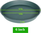 6 Pack Plant Saucer Tray Green, 4 6 8 10 12 13 15 17 19 inch Pot Saucers - Image 2