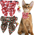 Faygarsle 2 Pack Christmas Cat Collar Cute Holiday Cat Collar by Faygarsle