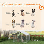 PawHut Outdoor Dog Kennel, Heavy Duty Dog Run Outdoor Fence - Image 3