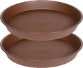 2 Pack of 8 inch Plant Saucer Clear, Heavy Duty Plastic Plant Water Tray 8 inch by Bleuhome