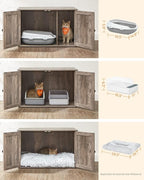 Feandrea Cat Litter Box Enclosure, Litter Box Furniture Hidden - Image 7
