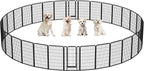 Yaheetech Dog Playpen Outdoor, 47 inch 32 Panels Dog Pen Indoor Heavy Duty by Yaheetech