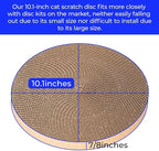 Round cat Scratcher Refill, 10 inch Diameter, 7/8 inch Thickness Scratcher - Image 2