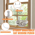 Homegroove Cat Window Perch, 18 x 12 Inch Foldable Cat Hammock - Image 5