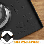Hubulk Dog Feeding Mat, 100% Waterproof Food Grade Silicone Pet Food and Water - Image 4