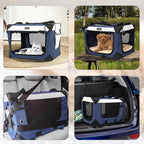 Collapsible Dog Travel Crate, Portable Soft-Sided Pet Carrier Extra Large Cat - Image 4