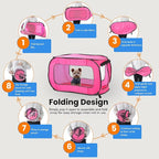 Beatrice Home Fashions Portable, Collapsible, Pop Up Kennel Travel Cat and Dog - Image 5