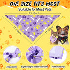 Reginary 120 Packs Dog Bandanas Bulk Christmas Dog Paw Scarf Adjustable Holiday - Image 2