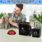 Meraki Home Farmhouse Cat Food and Treats Containers + Feed Scoop + Pet Food - Image 2