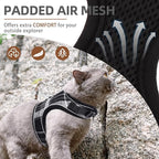 PUPTECK Soft Mesh Cat Vest Harness and Leash Set Puppy Padded Pet Harnesses - Image 2