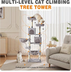 DUMOS Tall 71 inch Cat Tree Tower, Large Multi Level Cat Climbing Tower - Image 5