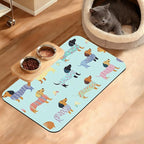 Dachshund Dog Cat Food Mat, Absorbent Waterproof Placemat by Unknown