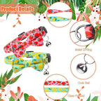4 Pack Cat Collar with Bow Tie and Bell Breakaway Fruit Cat Collars Spring - Image 3