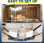 2 Pieces Cat Hammock for Cage Hanging Reversible, Soft Pet Cage Hammock - Image 7