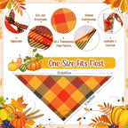 Sweetude 60 Pcs Fall Dog Bandanas Bulk Plaid Bandanas - Image 3