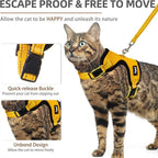 PUPTECK Cat Harness and Leash Set Escape Proof, Reflective Adjustable Soft Mesh - Image 3