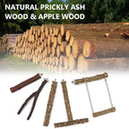 Hypeety Natural Wood Bird Perch - Image 4