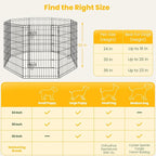 Yaheetech 34" High 8 Panel Foldable Metal Dog Exercise Pen Pet Playpen Dog - Image 6