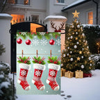Christmas Garden Flag Three Stockings Winter Garden Flag 12x18 Inch Double - Image 5