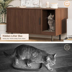 Cat Litter Box Enclosure with Cat Scratch Pad, Sliding Door, 37.4" Litter Box - Image 7