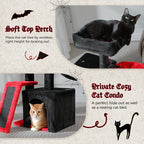 PETEPELA Gothic Cat Tree Tower for Indoor Cats, 31.5'' Small Cat Tower Condo - Image 4