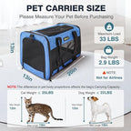 Dog Carriers for Small Dogs, Large Cat & Bunny, Foldable Soft-Sided Pet Travel - Image 3