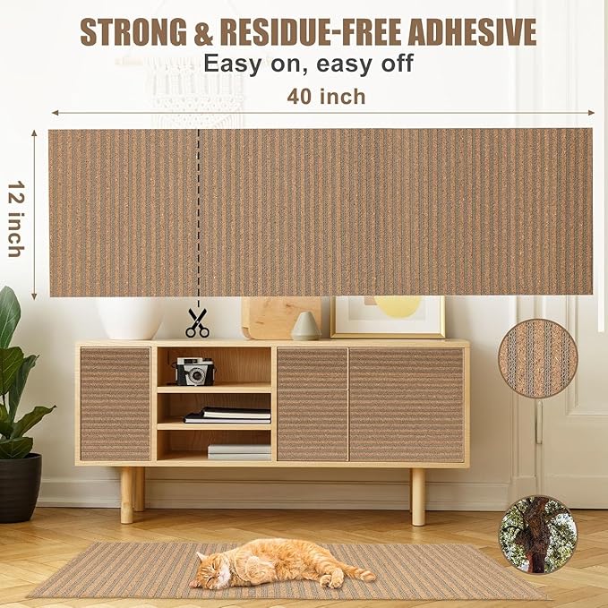 Natural Cork-Cat Scratch mat-Cat Scratch Pad Rug-cat Couch Protector-Scratch - Image 4