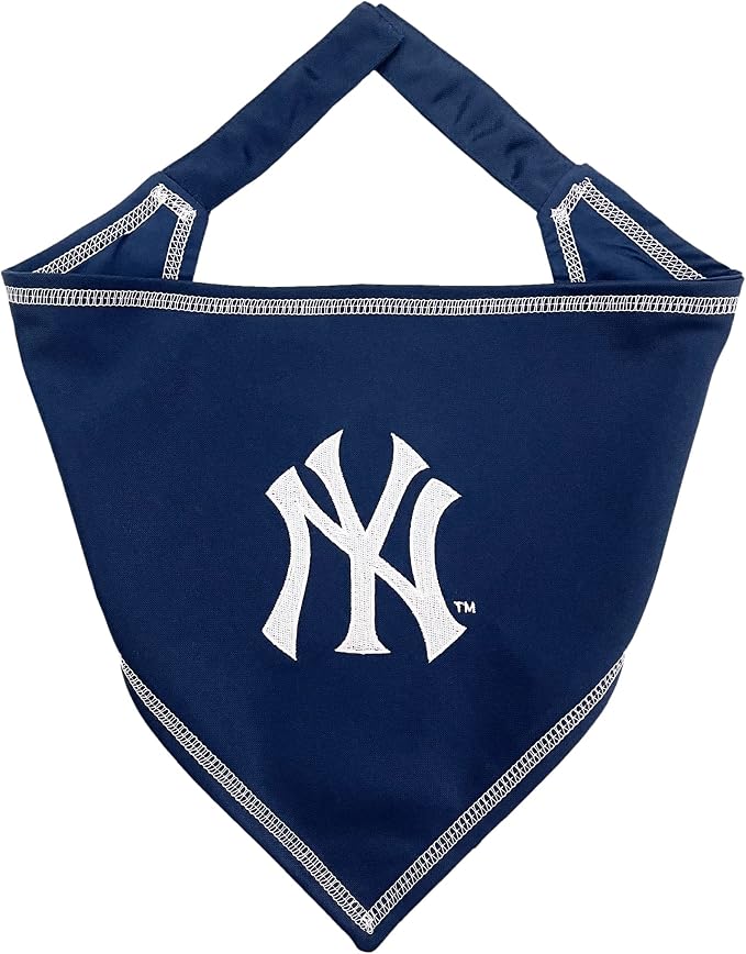 Pets First MLB New York Yankees TIE Bandana, Small/Medium. Dog Bandana Scarf Bib by PETSFIRST