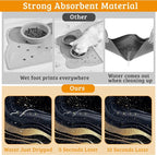 Dog Bowl Mat, Abstract Marbled Pet Feeding Mat - Image 3