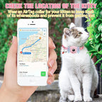 BINGPET AirTag Cat Collar with Bells, Upgraded Safety Elastic Cat Collar with - Image 4