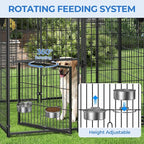 4x4x4.5ft Outdoor Dog Kennel, Metal Heavy Duty Dog Run - Image 2