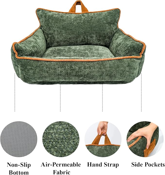 Orthopedic Dog Bed with Memory Foam, Washable Plush Pet Bed - Image 5