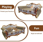Luxury Cardboard Cat Scratcher Sofa Bed, Couch Shaped Cat Scratching Board - Image 6