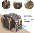 Fashion Dog Carrier PU Leather Dog Handbag Dog Purse Cat Tote Bag Pet Cat Dog - Image 5