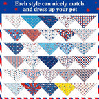 Aliceset 180 Pcs 4th of July Dog Bandanas Bulk Patriotic Dog Bandanas - Image 3