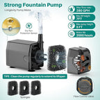 Biling 20W Solar Fountain Pump, 320 GPH Solar Pond Fountain Adjustable Flow - Image 2