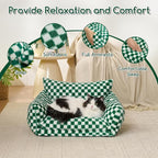 Hollypet Cat Bed Fluffy Plush Mutifuctional Double-Layer Soft Pet Couch - Image 6