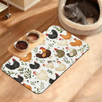 Dog Bowl Mat, Chickens Roosters Pet Feeding Mat by Unknown