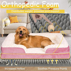 Orthopedic Dog Bed for Large Medium Sized, Washable Memory Foam Large Dog Bed - Image 2