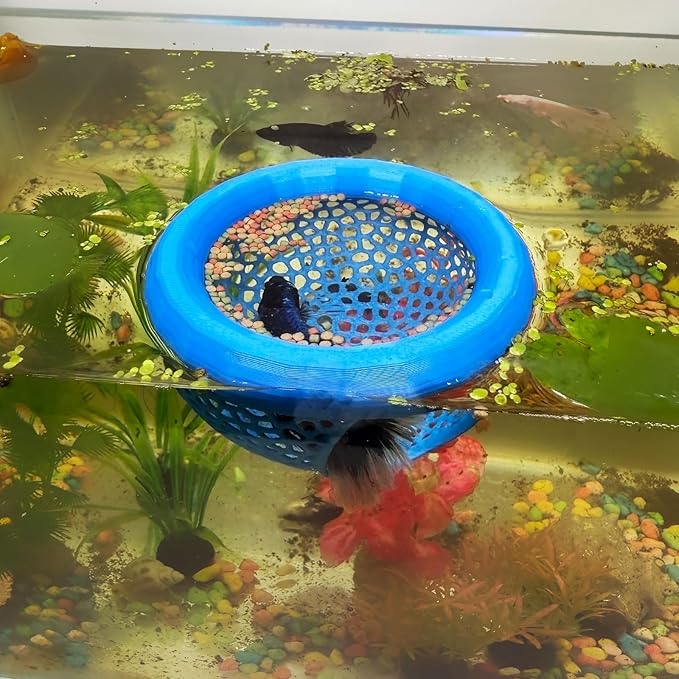 Aquarium Floating Betta Fish Skins, Betta or Shrimp Feeder, Cave and Hammock by HOZOE