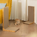Cardboard Cat Scratcher, 26 Inch L Shape Scratch Pad Wall Mounted, Vertical - Image 7