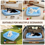 MIHIKK Rectangle Dog Beds for Small Medium Dogs & Cats, Orthopedic Sleeping Pet - Image 6