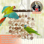 PINVNBY Large Parrot Toys Natural Nuts Corn Cob Wooden Chewing Tearing Toy - Image 5