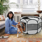 Pet Cat Playpen for Indoor Cats Enclosed, Puppy Dog Play Pen for Outdoor Travel - Image 2